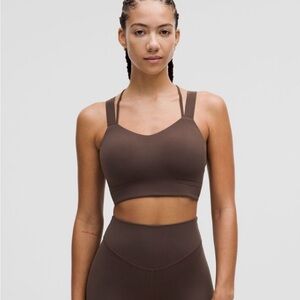 Lululemon Like a Cloud Longline Bra *Light Support, D/DD Cup (Espresso) Size 10